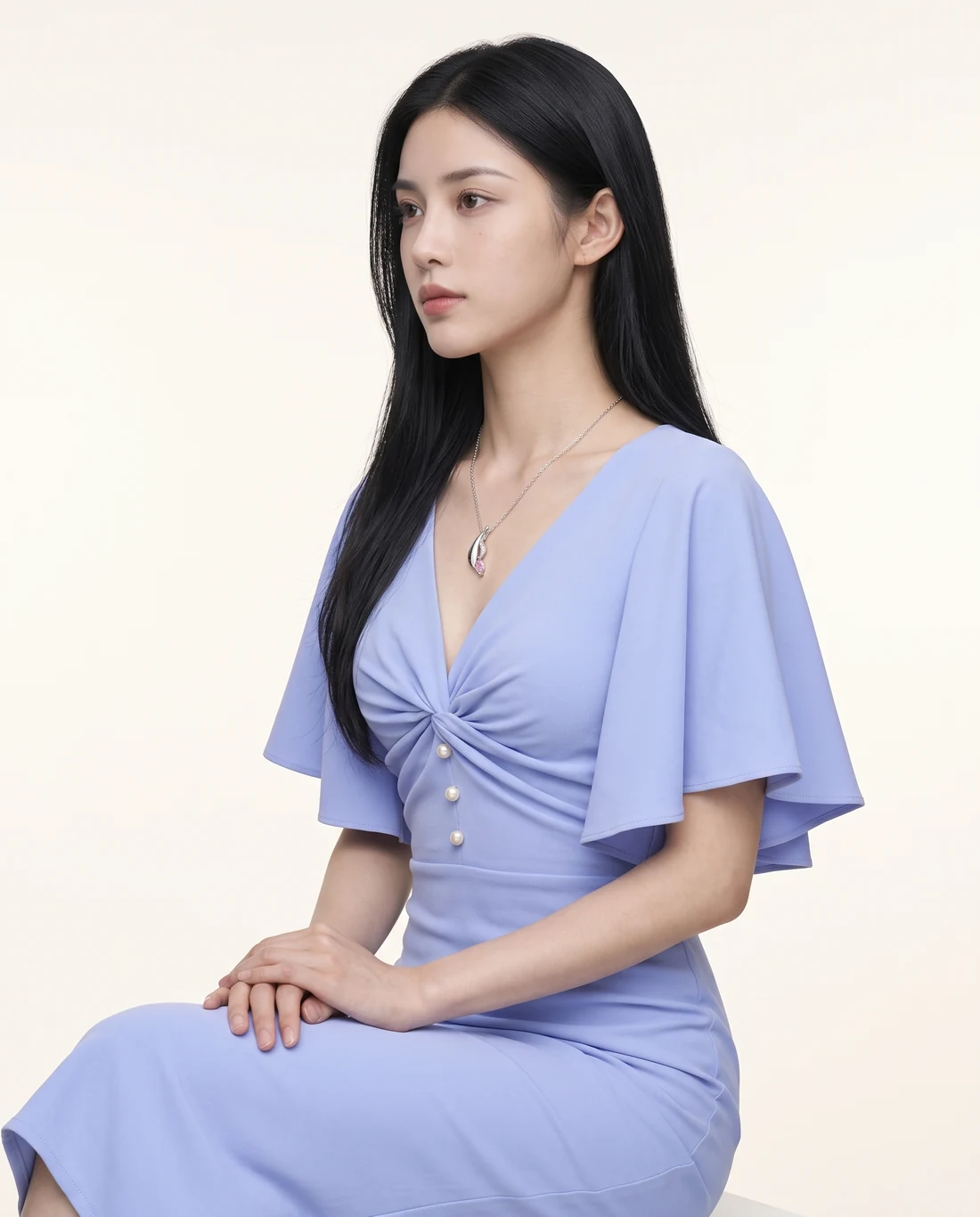 같은 의상·포즈·목걸이·배경으로 생성한 모델 비교 결과 2